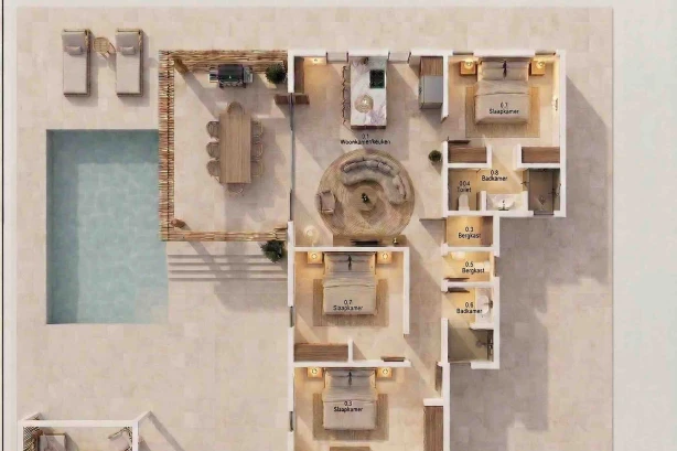 Casa Palm Vista: 2-6p. Vakantiehuis Huren naast Jan Thiel strand, Curaçao Curacao Vakantiehuizen